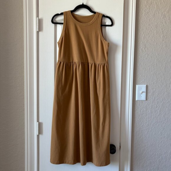 A New Day Camel Midi Dress Size Medium - Picture 1 of 3